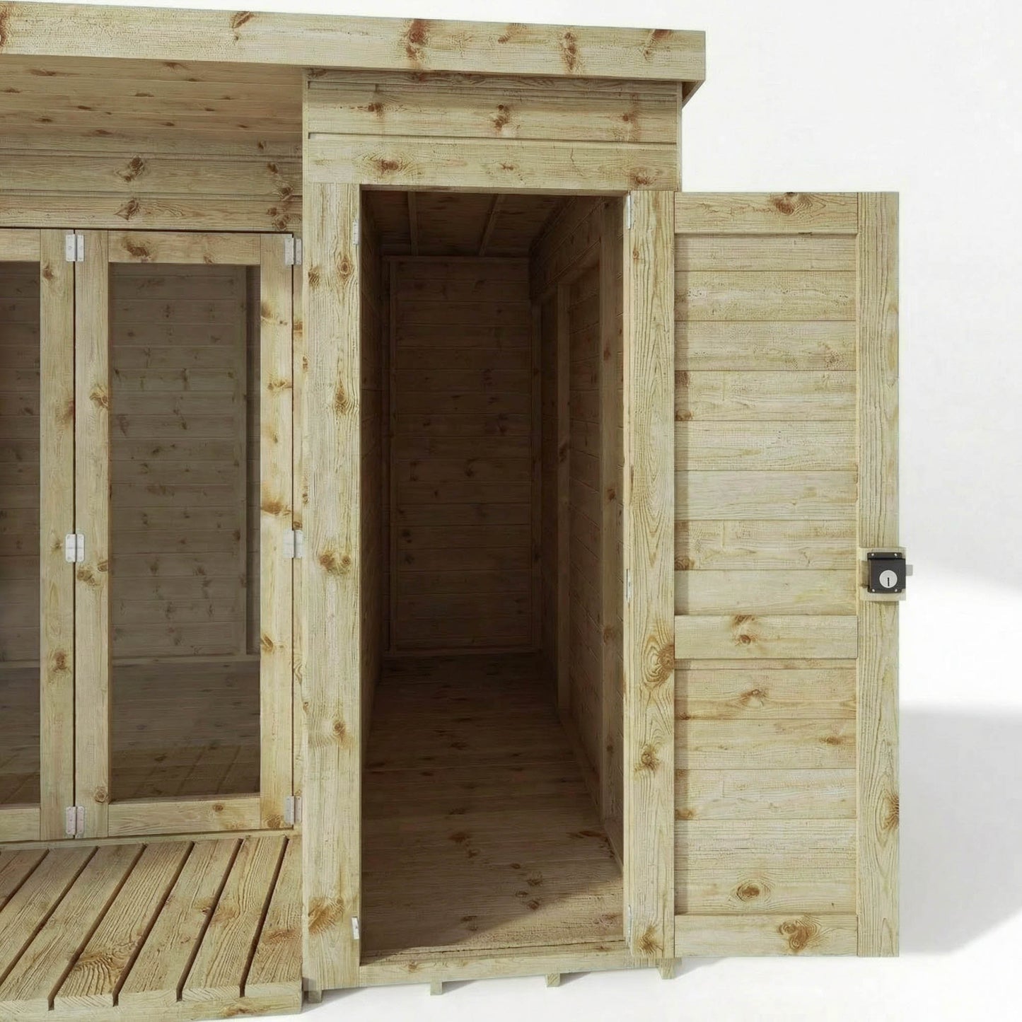Premium Garden Room Summerhouse with Side Shed 10'x8'