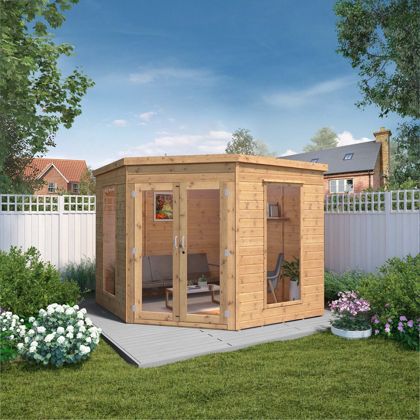 Premium Corner Summerhouse 8'x8'