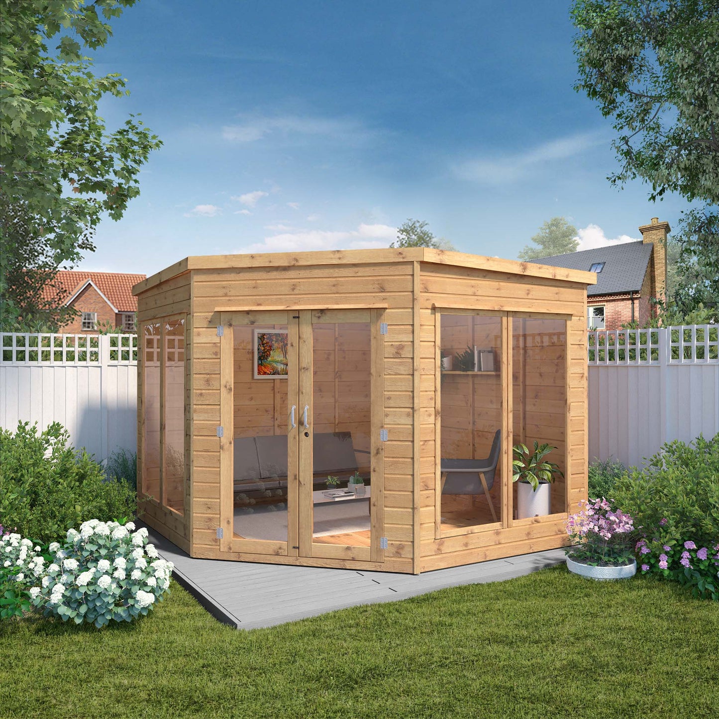 Premium Corner Summerhouse 9'x9'