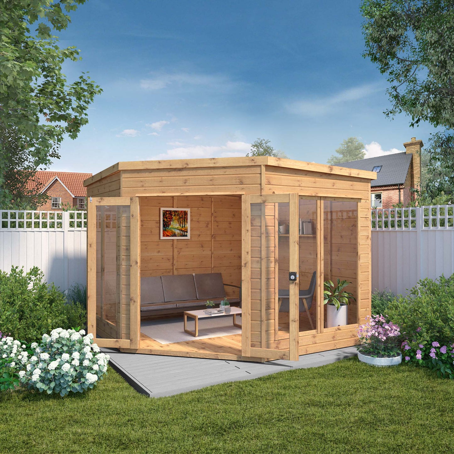 Premium Corner Summerhouse 9'x9'