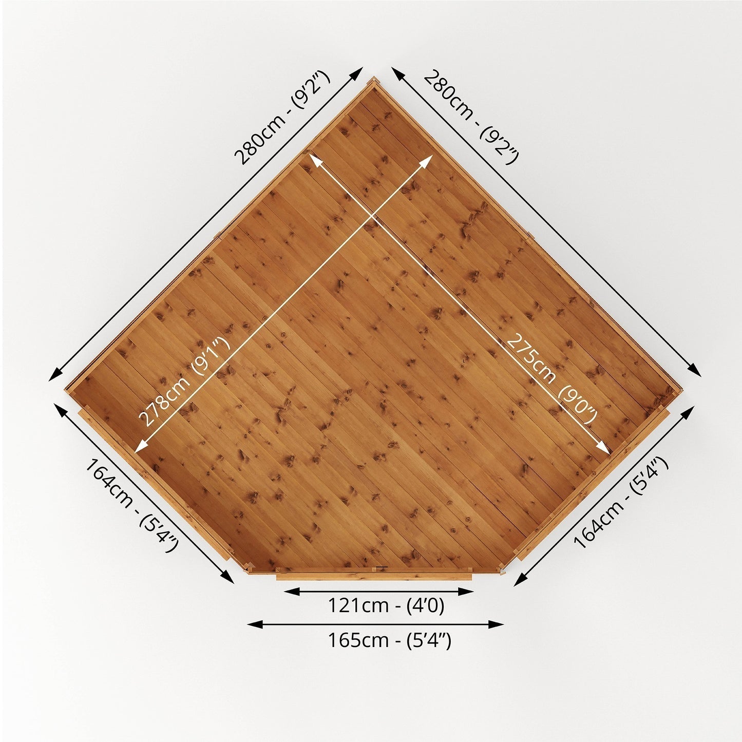 Premium Corner Summerhouse 9'x9'