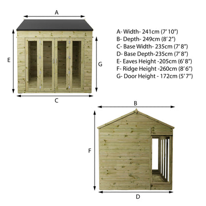 Vermont Summerhouse 8'x8'