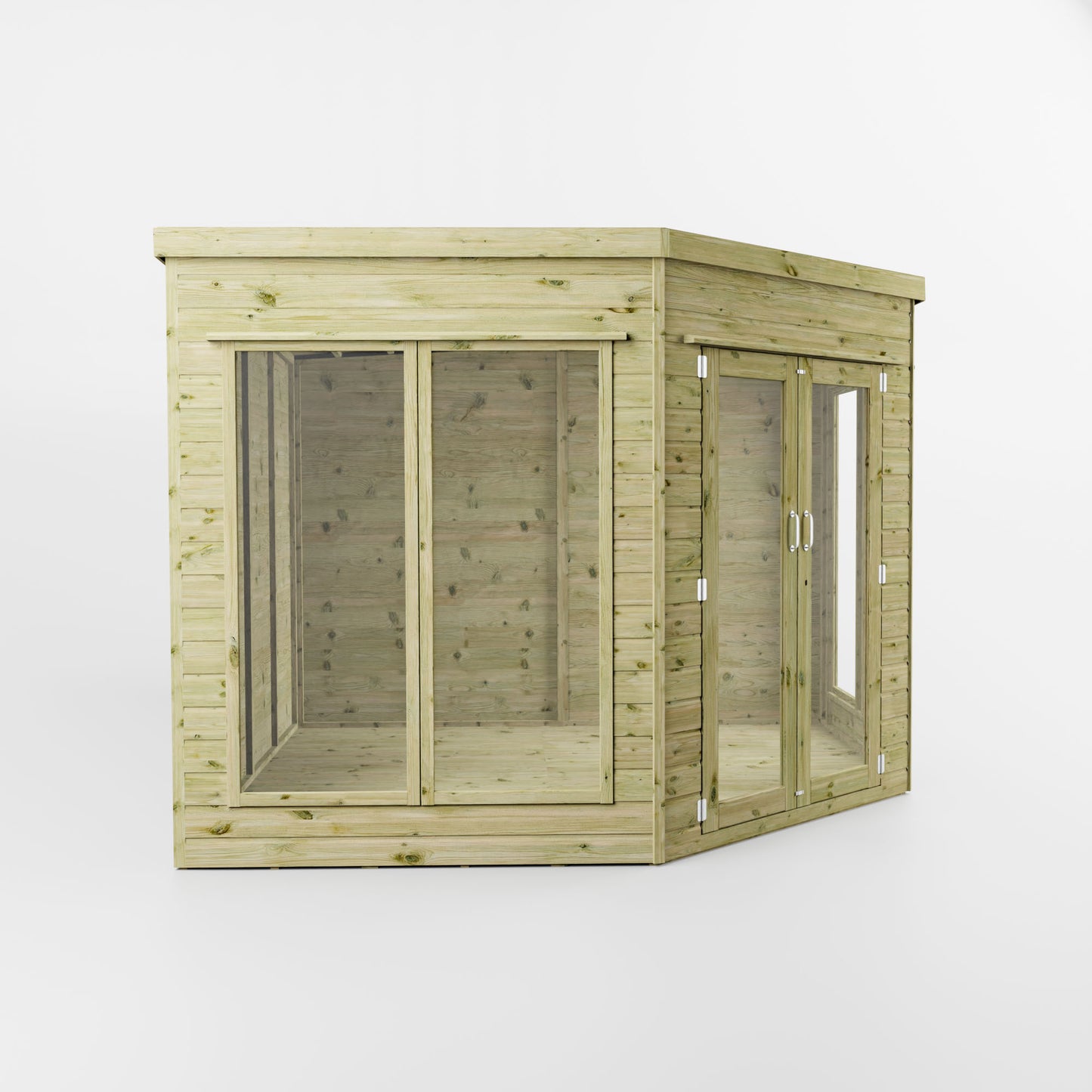 Premium Corner Summerhouse with side Shed 9'x13'