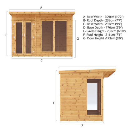 Mercia Maine Summerhouse 10'x6'