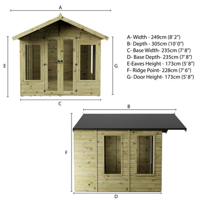 Premium Sussex Summerhouse 8'x8'
