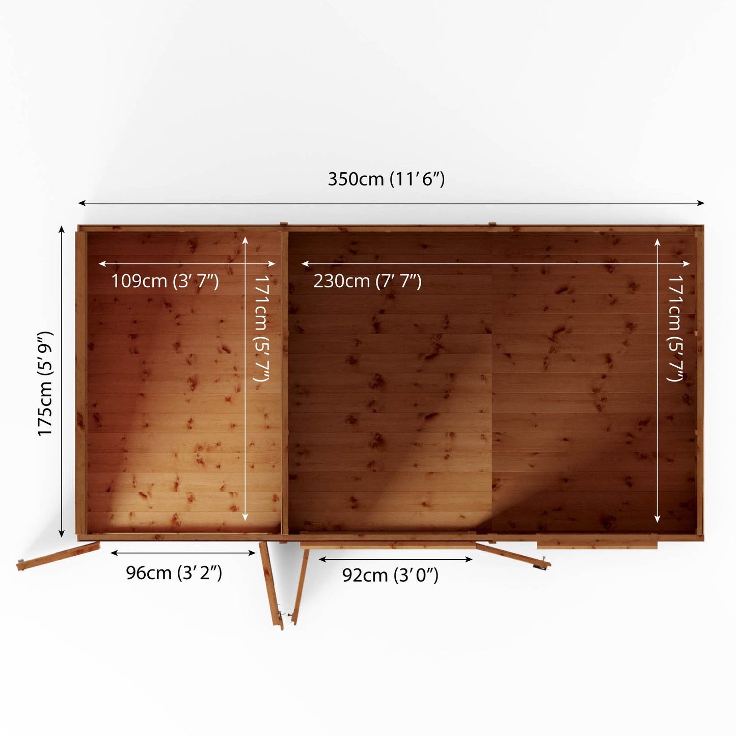 Mercia Maine Summerhouse 12'x6' with side shed