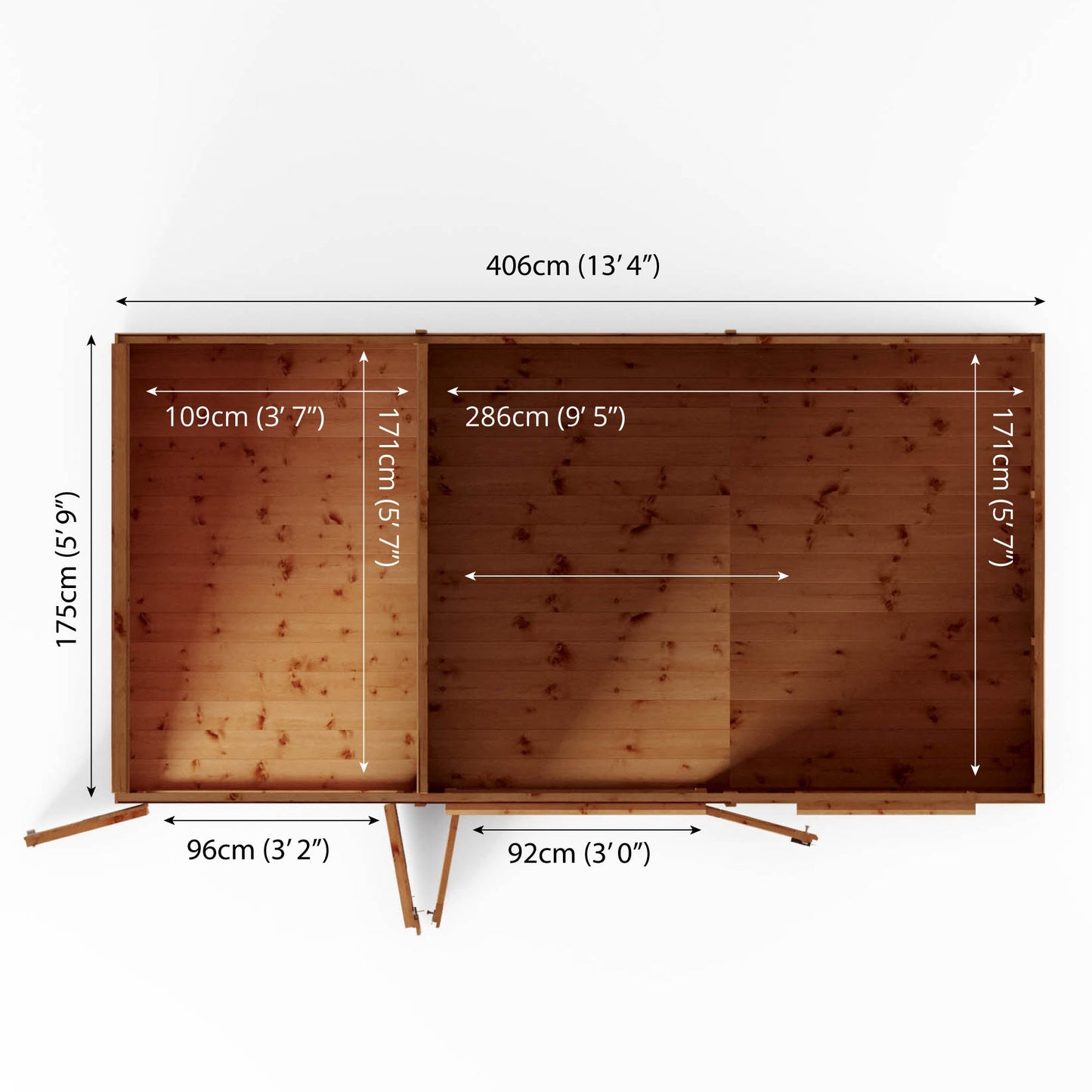 Mercia Maine Summerhouse 14'x6' with side shed
