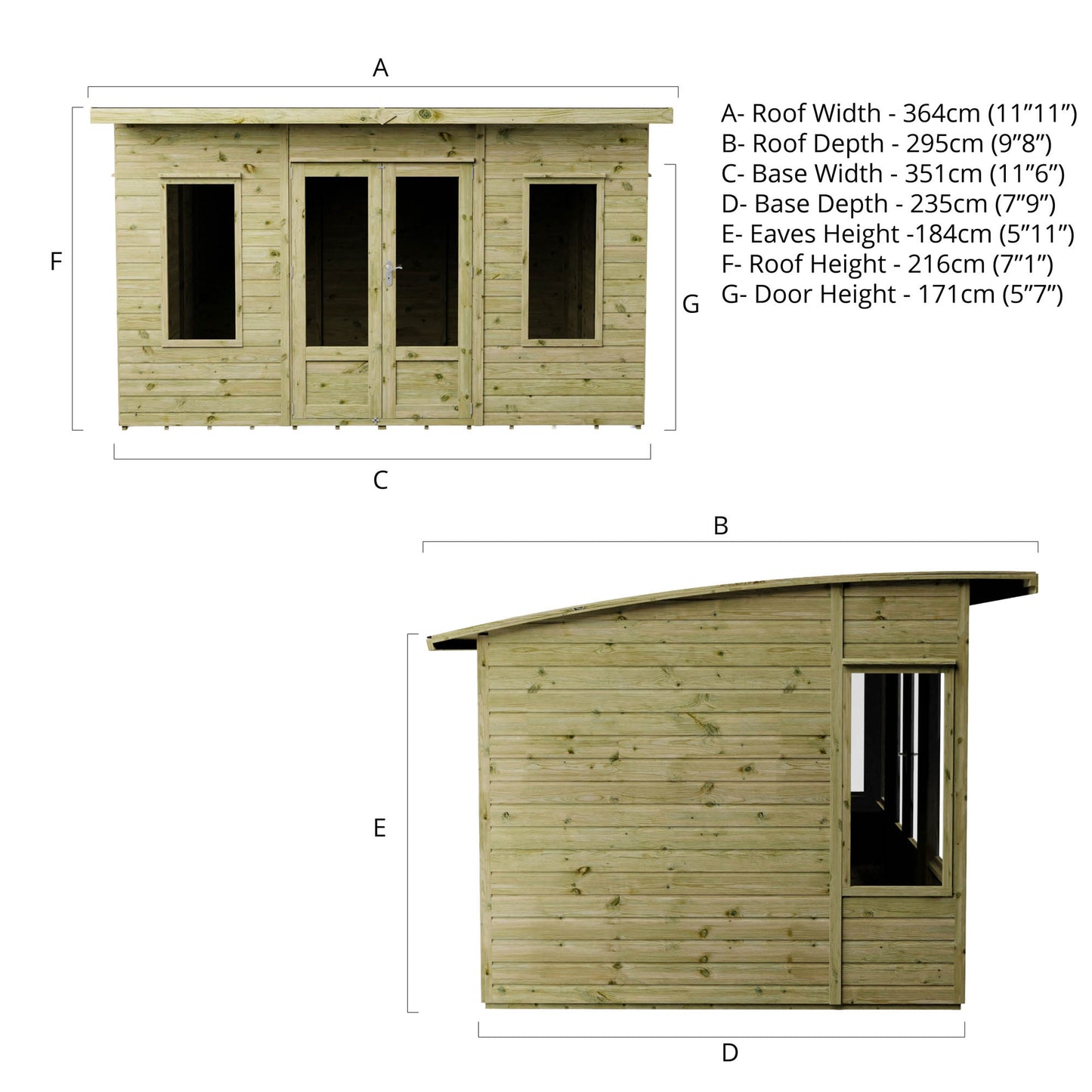 Premium Helios Summerhouse 12'x8'