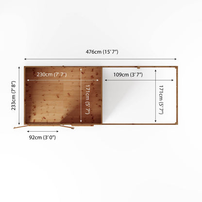 Mercia Maine Summerhouse 16'x6' with Patio Area