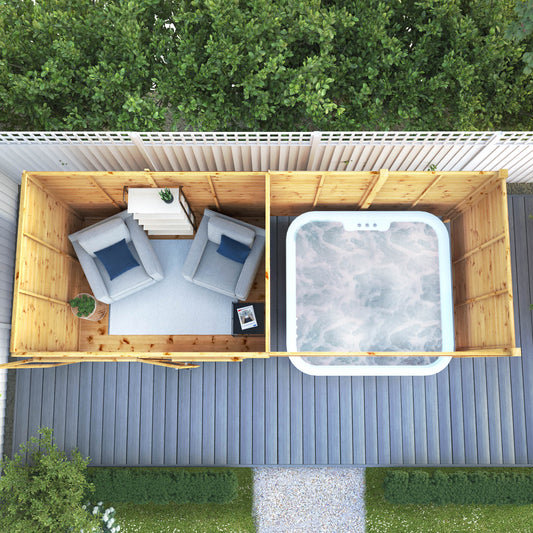 Mercia Maine Summerhouse 18'x6' with Patio Area