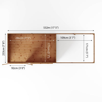 Mercia Maine Summerhouse 18'x6' with Patio Area