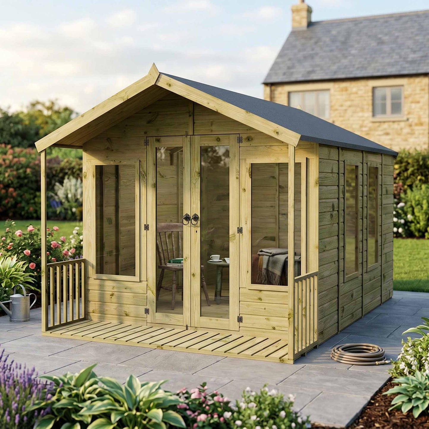 Premium Wessex Summerhouse 12'x8' - Taylors Garden Buildings (view 1)