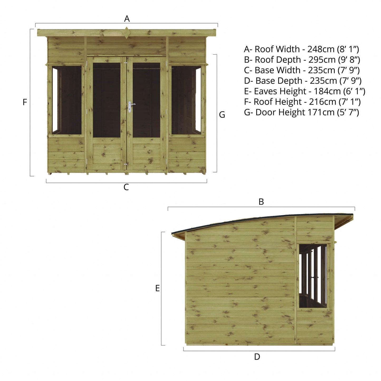 Premium Helios Summerhouse 8'x8'