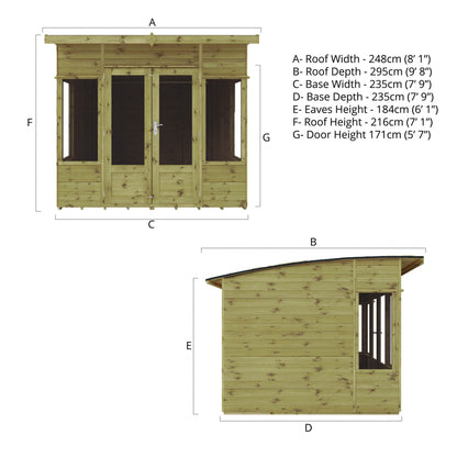 Premium Helios Summerhouse 8'x8'