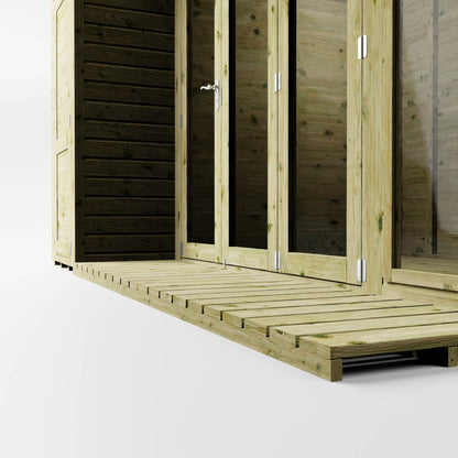 Premium Garden Room Summerhouse with Side Shed 12'x8' - Taylors Garden Buildings (view 6)
