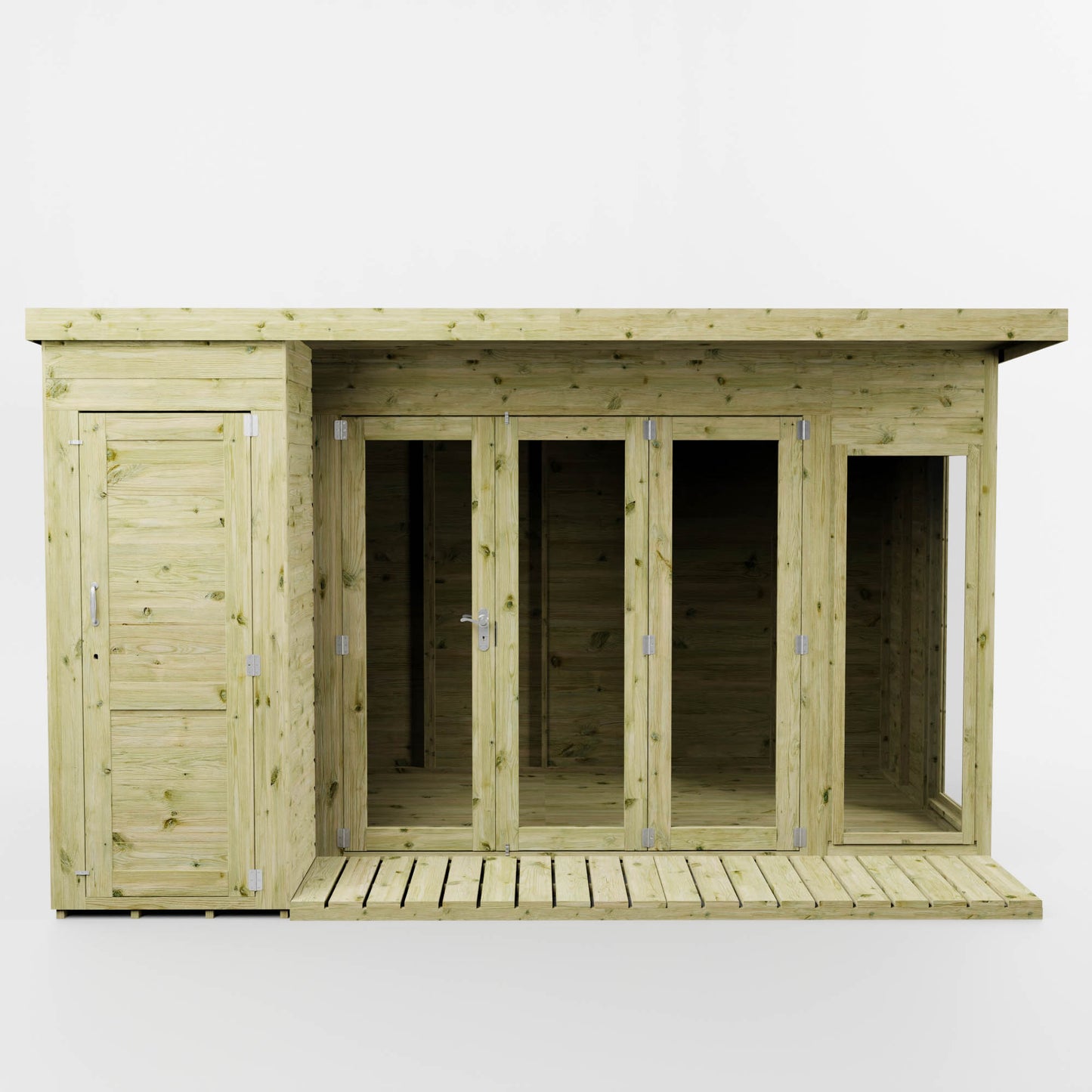 Premium Garden Room Summerhouse with Side Shed 12'x8' - Taylors Garden Buildings (view 3)
