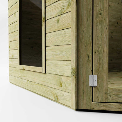 Premium Corner Summerhouse with side Shed 8'x12'