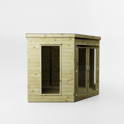 Premium Corner Summerhouse with side Shed 8'x12'