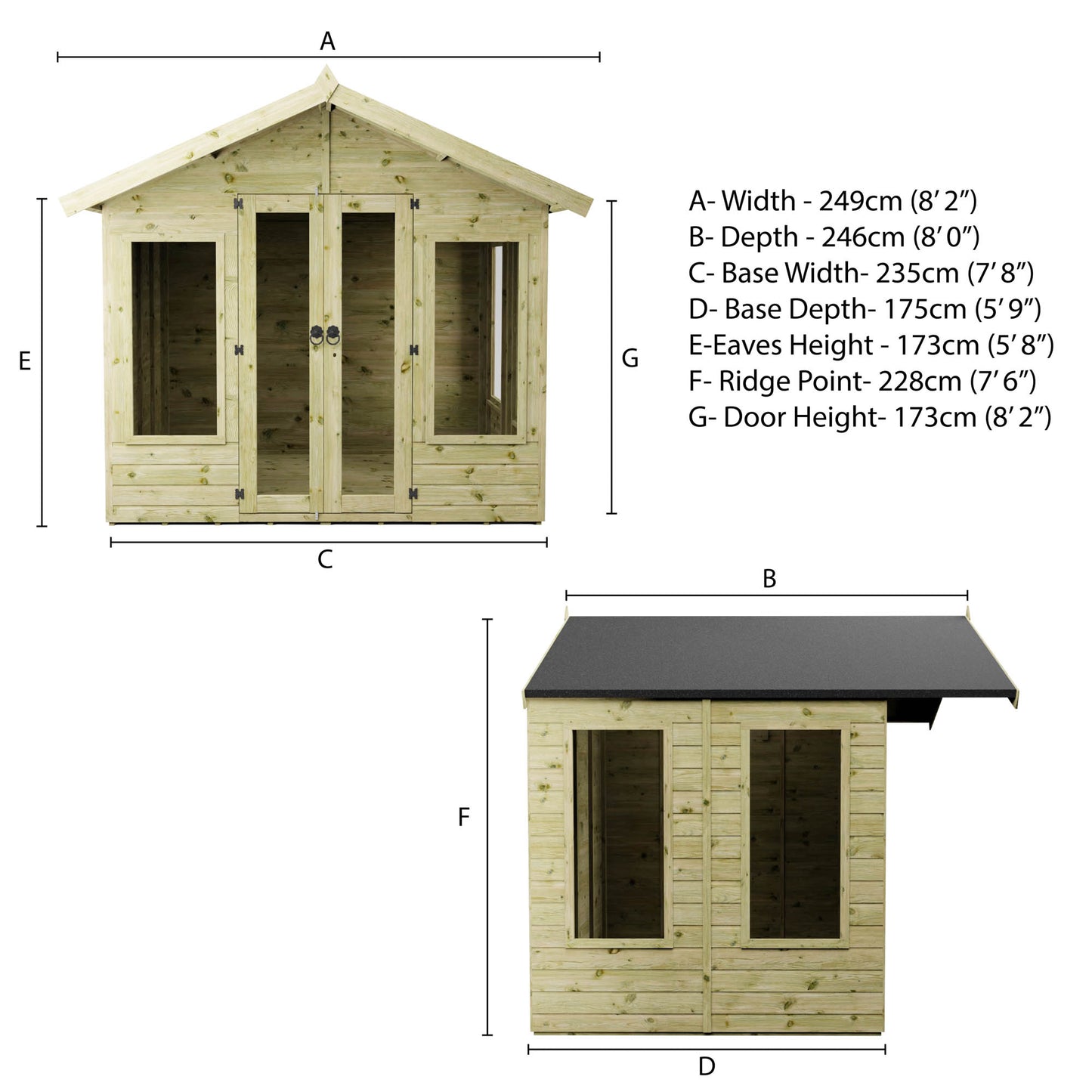 Premium Sussex Summerhouse 6'x8'
