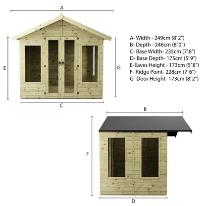 Premium Sussex Summerhouse 6'x8'