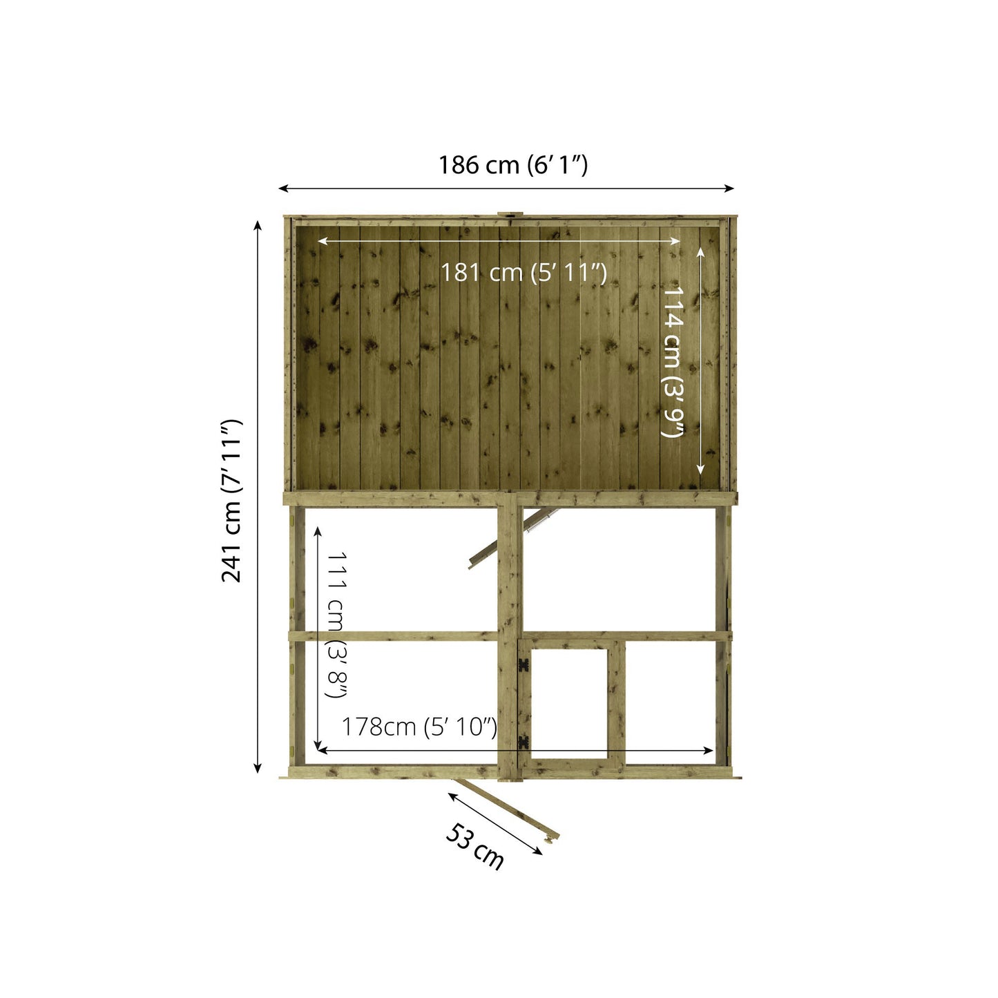 Traditional Combi Greenhouse & Shed 8'x6'