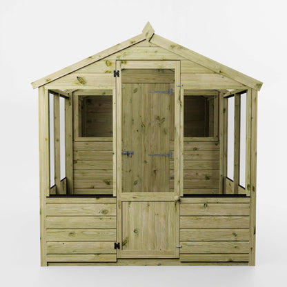 Traditional Combi Greenhouse & Shed 8'x6'