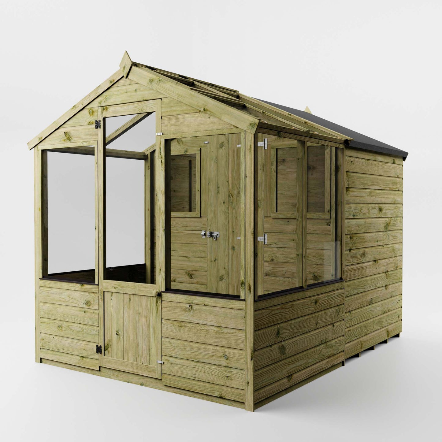 Traditional Combi Greenhouse & Shed 8'x6'