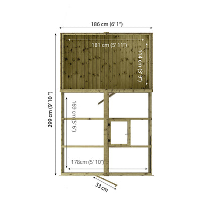 Traditional Combi Greenhouse & Shed 10'x6'