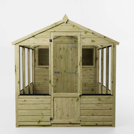 Traditional Combi Greenhouse & Shed 10'x6'