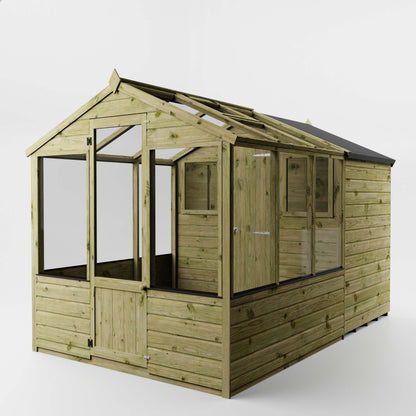 Traditional Combi Greenhouse & Shed 10'x6'