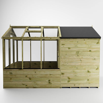Traditional Combi Greenhouse & Shed 10'x6'