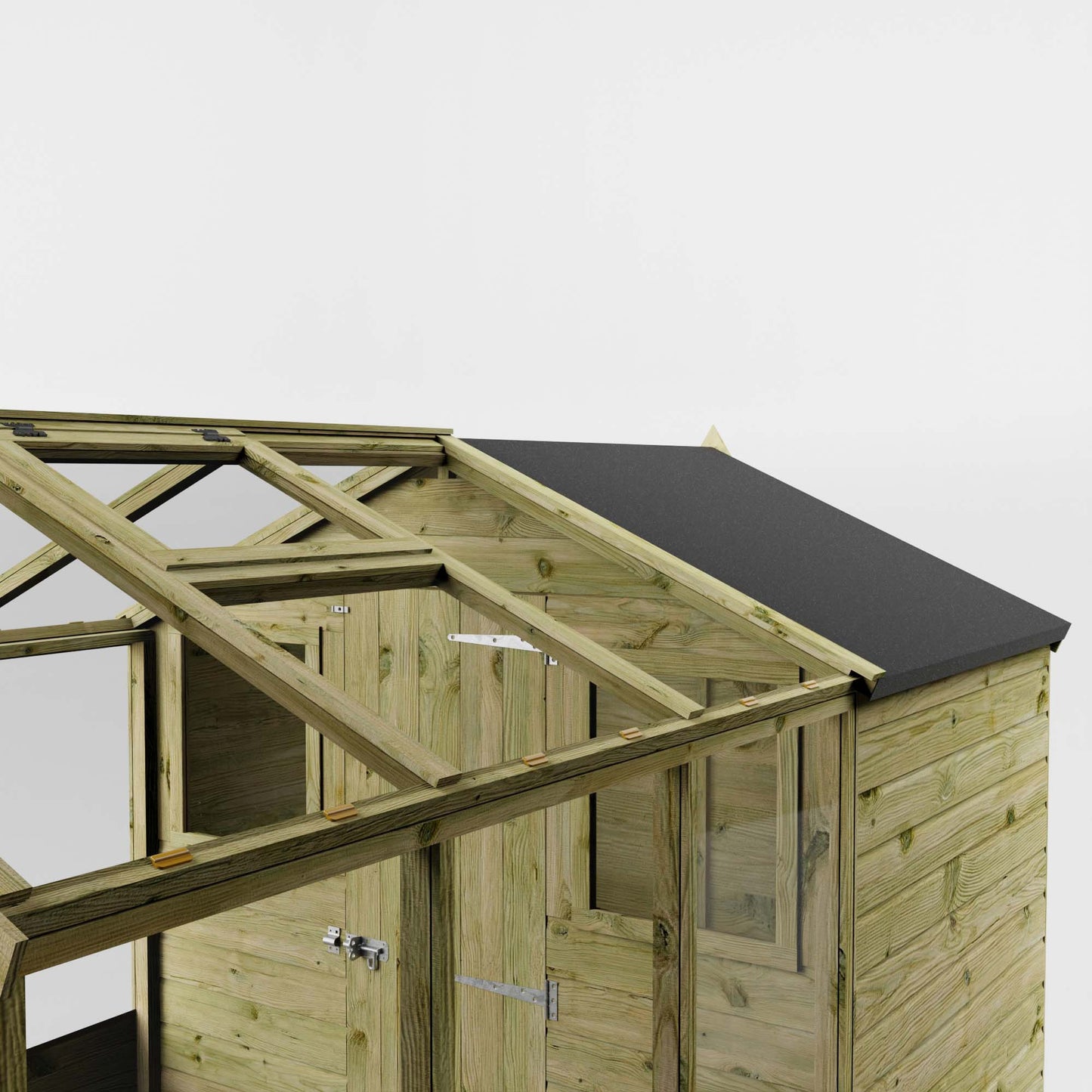 Traditional Combi Greenhouse & Shed 10'x6'