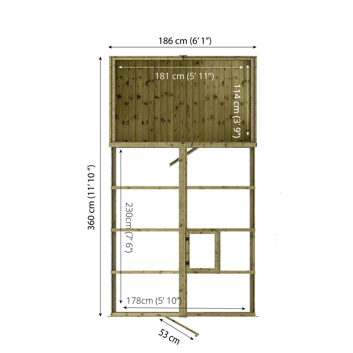 Traditional Combi Greenhouse & Shed 12'x6'