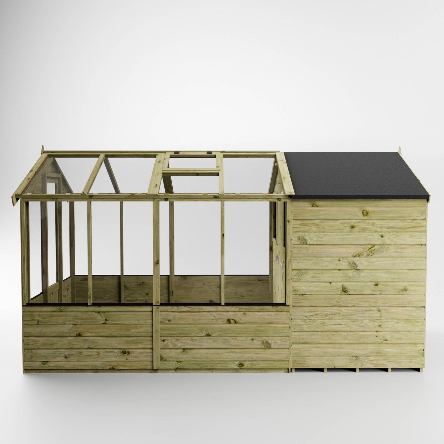 Traditional Combi Greenhouse & Shed 12'x6'