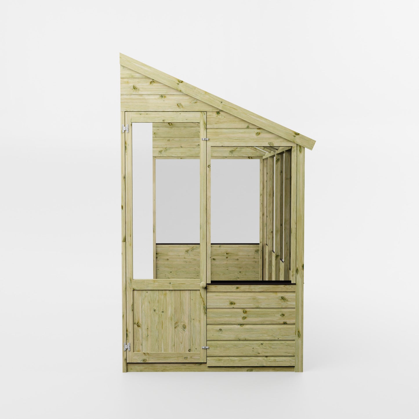 Evesham Wooden Lean-To Greenhouse 8'x4'