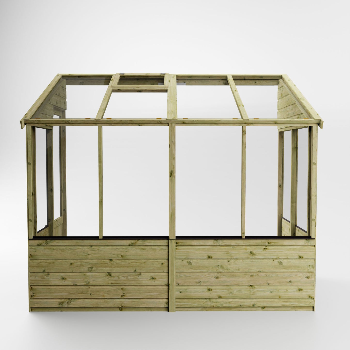 Evesham Wooden Lean-To Greenhouse 8'x4'