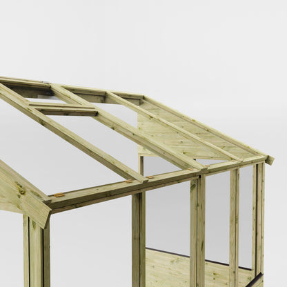 Evesham Wooden Lean-To Greenhouse 8'x4'