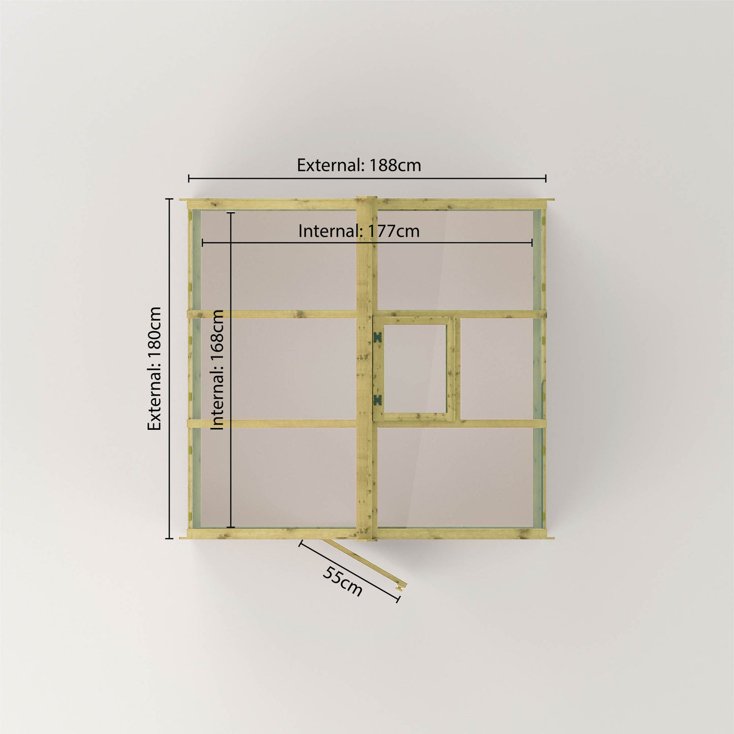 Evesham Greenhouse 6'x6'