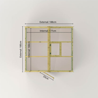 Evesham Greenhouse 6'x6'