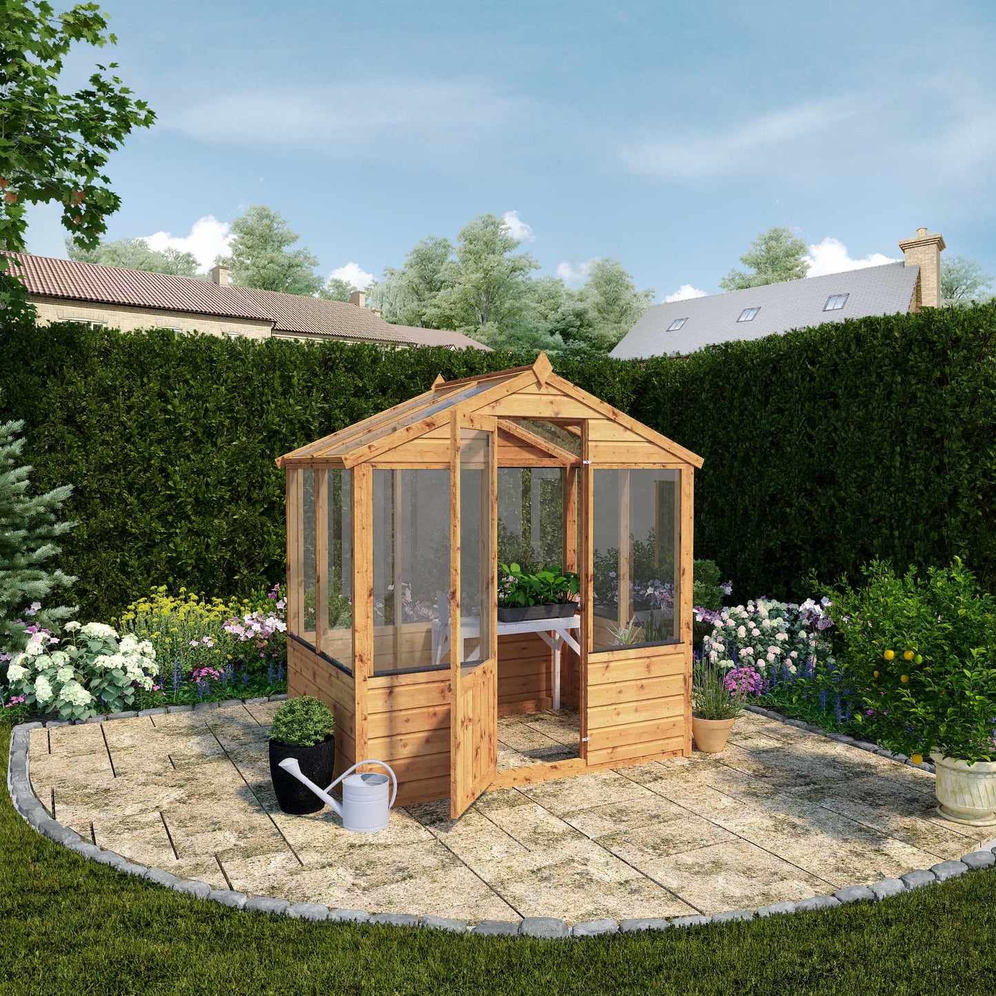 Evesham Wooden Greenhouse 6'x4'