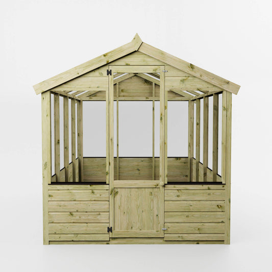 Evesham Wooden Greenhouse 8'x6' - Taylors Garden Buildings (view 2)