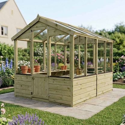 Evesham Wooden Greenhouse 8'x6'