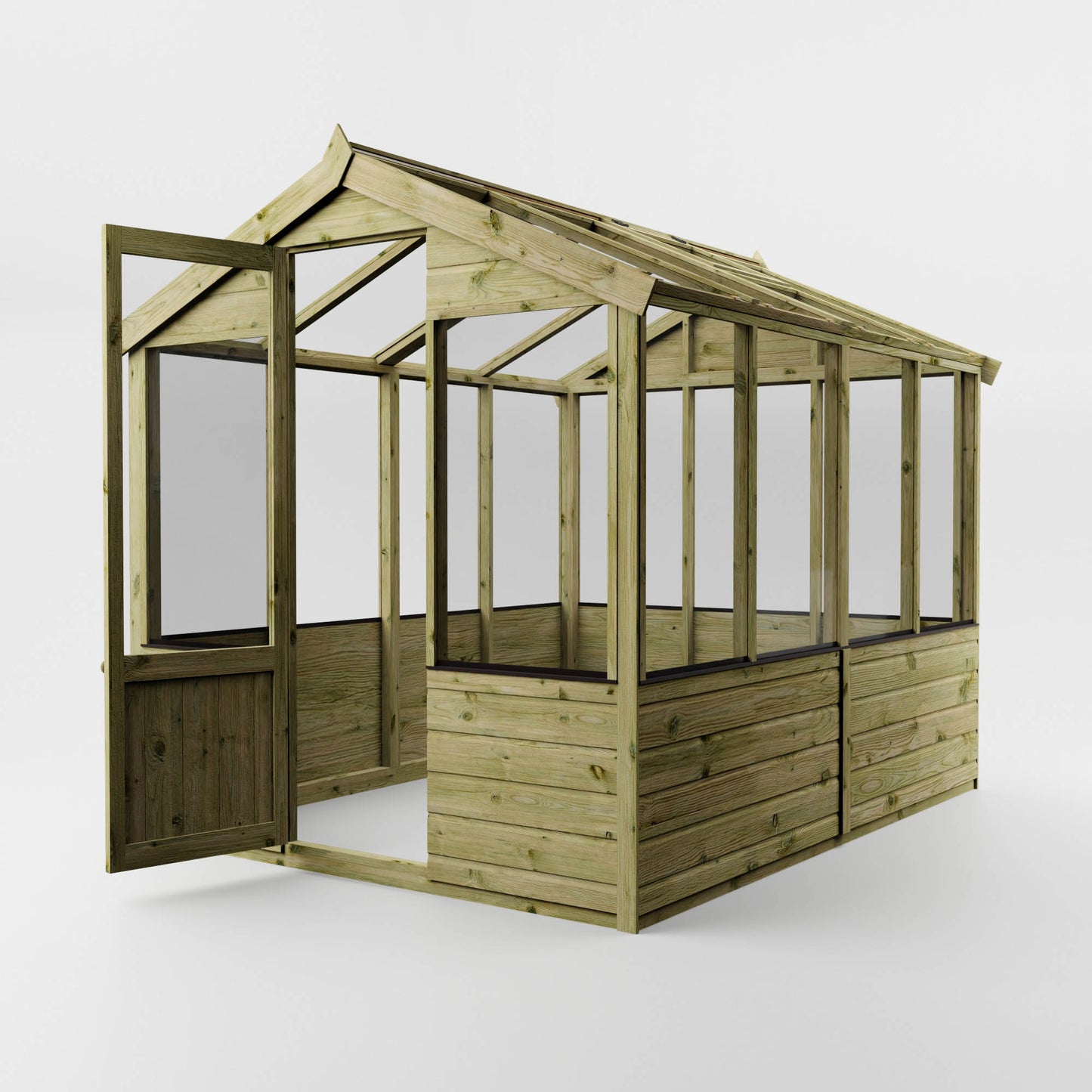 Evesham Wooden Greenhouse 8'x6'