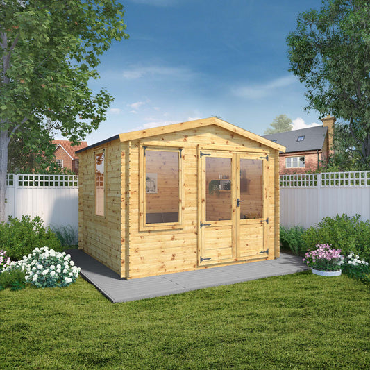 Mercia Log Cabin 19mm - 3.3m x 3m