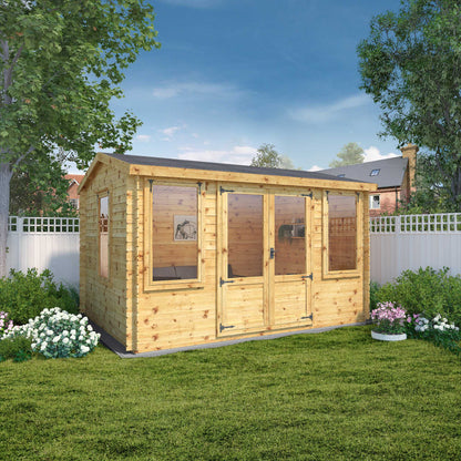 Mercia Reverse Apex Log Cabin 19mm - 4m x 3m