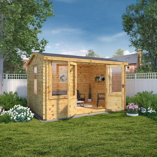 Mercia Reverse Apex Log Cabin 19mm - 4m x 3m