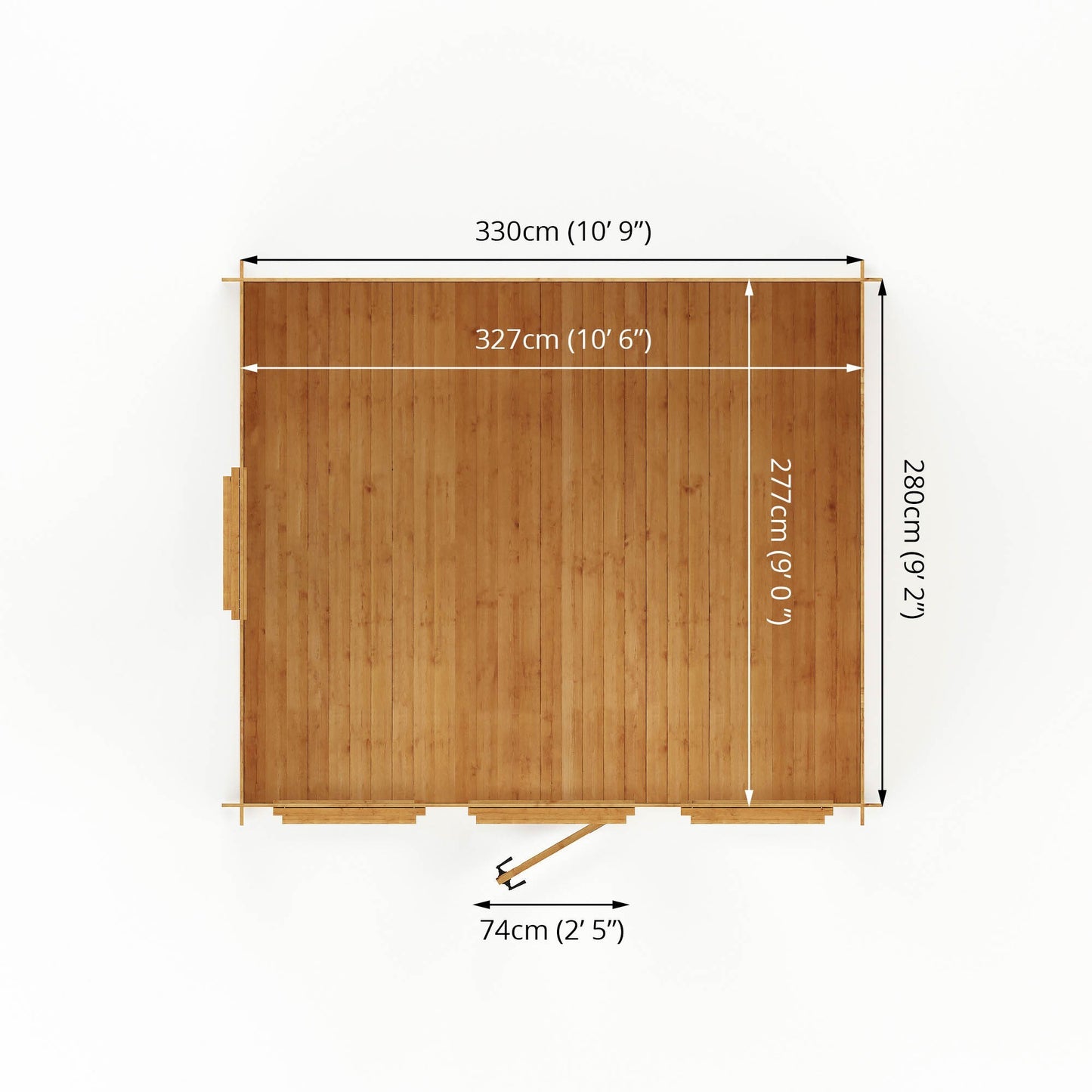 Mercia Log Cabin 19mm - 3.5m x 3m