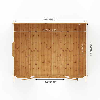 Mercia Pent Log Cabin 19mm - 4m x 3m
