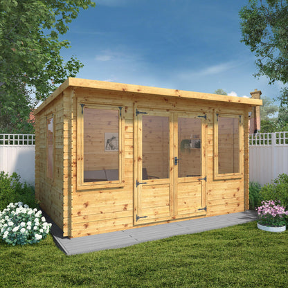 Mercia Pent Log Cabin 19mm - 4m x 3m