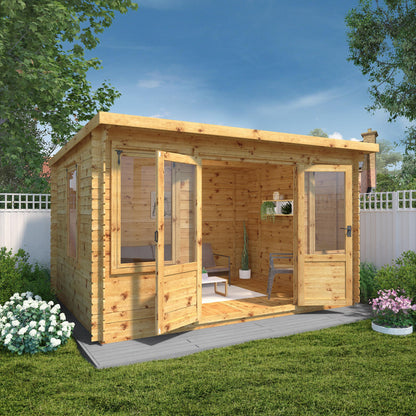 Mercia Pent Log Cabin 19mm - 4m x 3m